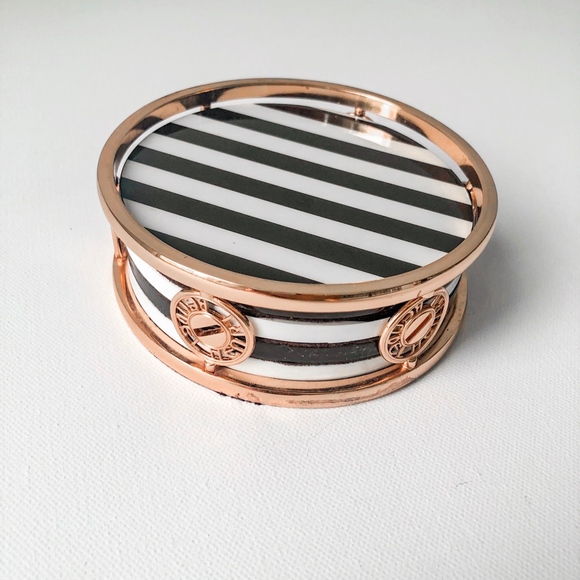 ❌SOLD [Henri Bendel] RARE Stripe Coaster Set - Picture 3 of 5